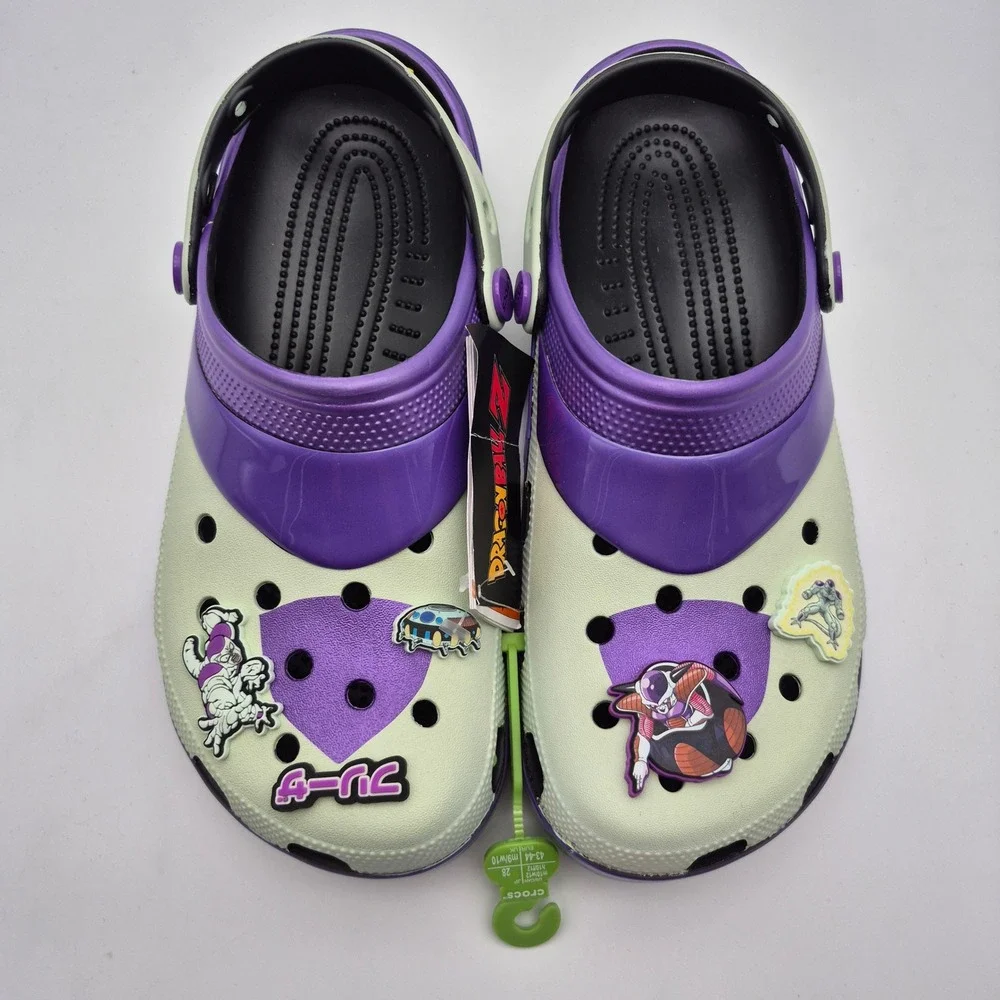 Crocs Dragon Ball Z Frieza Classic Clogs Purple Men's Size 10 Shoes Casual